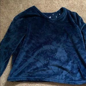 A blue pajama top